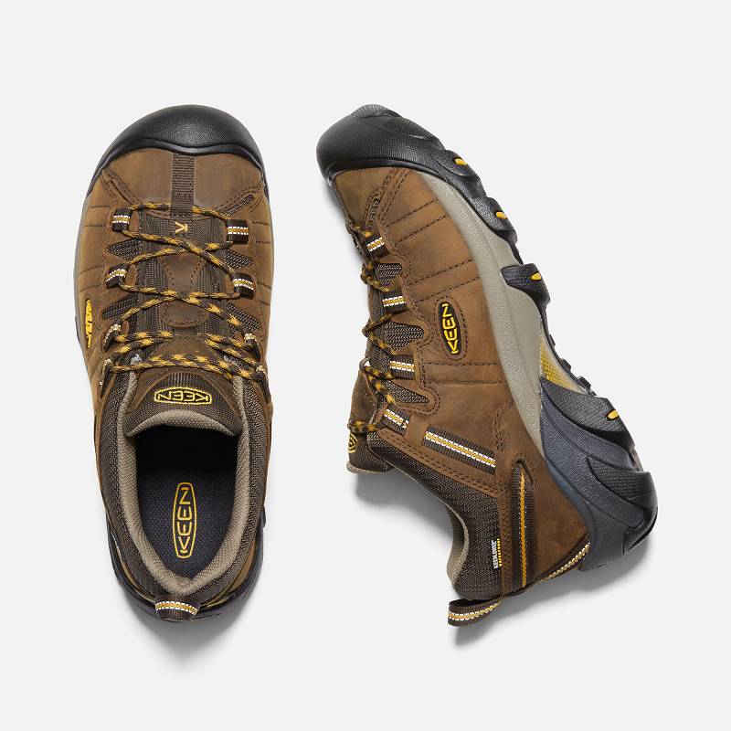 Keen Targhee II Wide Wanderschuhe Herren DE-28176 Cascade Brown/Golden Yellow - Keen Herrenschuhe Br